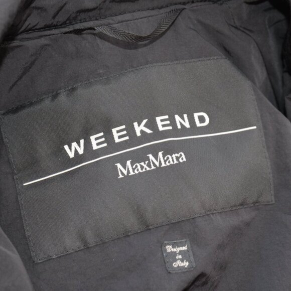 MaxMara Tebe Weekend Black Belted Trenchcoat Sz 8 - Picture 5 of 10